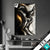 Textilrahmen Liquid Marmor Schwarz Gold Hochformat Produktvorschau
