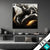 Textilrahmen Liquid Marmor Schwarz Gold Quadrat Produktvorschau