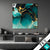 Textilrahmen Marmor Blueten In Tuerkis Gold Quadrat Produktvorschau
