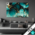 Textilrahmen Marmor Blueten In Tuerkis Gold Querformat Produktvorschau