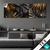 Textilrahmen Palmenblaetter Schwarz Gold Panorama Produktvorschau