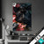 Textilrahmen Panther Und Rote Blueten Hochformat Produktvorschau