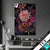 Textilrahmen Romantische Blumenillustration Hochformat Produktvorschau