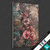 Textilrahmen Romantische Vintageblumen Hochformat Motivvorschau