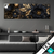 Textilrahmen Schwarze Und Goldene Blueten Panorama Produktvorschau