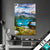 Textilrahmen Sommermorgen Am Bergsee Hochformat Produktvorschau