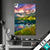 Textilrahmen Sonnenaufgang Am Bergsee Hochformat Produktvorschau