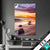 Textilrahmen Sonnenuntergang Am Strand Mit Felsen Hochformat Produktvorschau
