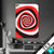 Textilrahmen Spirale In Rot Weiss Schwarz Hochformat Produktvorschau