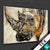 Textilrahmen Vintage Nashorn Querformat Motivvorschau