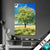 Textilrahmen Wiese Mit Bluehendem Baum Hochformat Produktvorschau