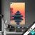 Textilrahmen Zen Steine Sonnenuntergang Hochformat Produktvorschau