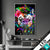 Wechsel Acrylglas Bunte Bulldogge Schwarz Hochformat Produktvorschau