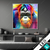 Wechsel Acrylglas Bunter Orang Utan Quadrat Produktvorschau