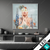 Wechsel Acrylglas Frauenportrait Mit Blumen Quadrat Produktvorschau